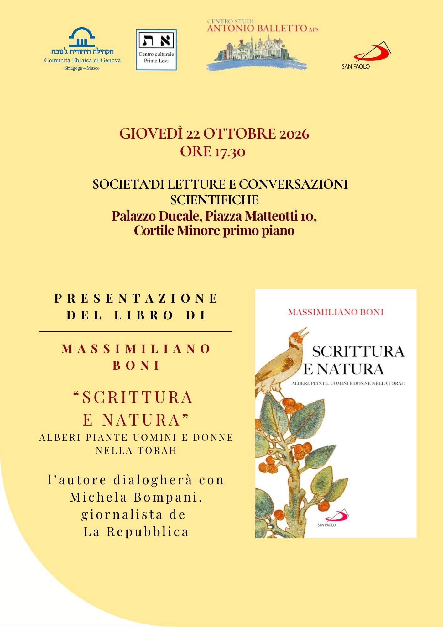 Presentazione del libro di Massimiliano Boni “Scrittura e natura”